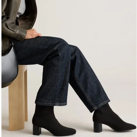 Quince Eco Knit Heeled Bootie - Picture 2 of 5